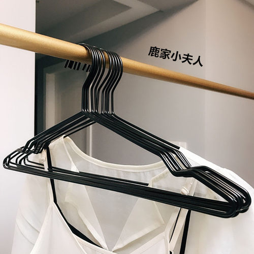 文艺简约衣架！实心不锈钢晒衣架 ！黑色男生衣架 不褪色不生锈！ - 封面