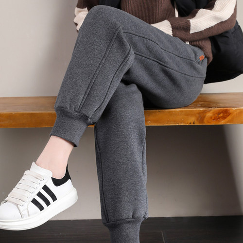 加绒加厚休闲风冬季外穿运动裤