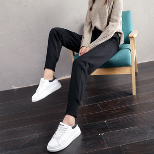 小个子宽松束脚哈伦女裤 休闲运动裤 萝卜裤 2020新款 子 女加绒秋冬季