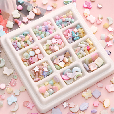 天然贝壳方块异形珠子散珠