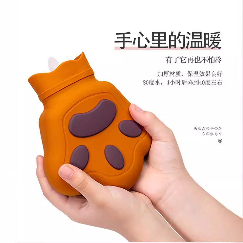 硅胶热水袋注水暖水袋菠萝可爱卡通暖手袋暖手宝小暖宝宝加厚防爆