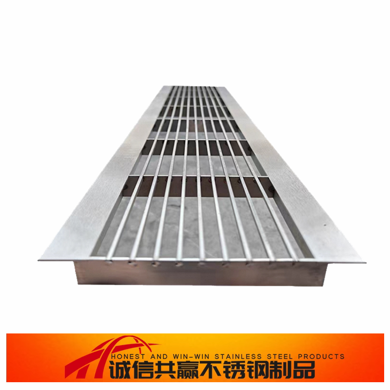东嘉之固不锈钢排水沟飞边格栅盖板长条形格栅地沟排水盖板可定制
