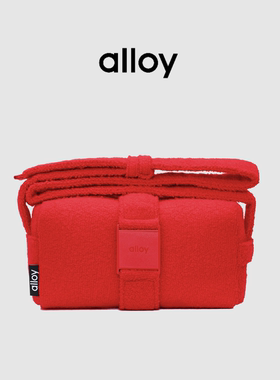 alloy/乐几新年新款红色羊毛mini吐司包休闲时尚单肩斜挎包包