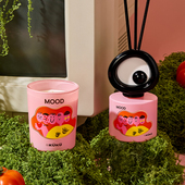 KUKU卡通可爱蜡烛香薰蜡烛大眼仔小众无火藤条家用礼盒装 送人礼物