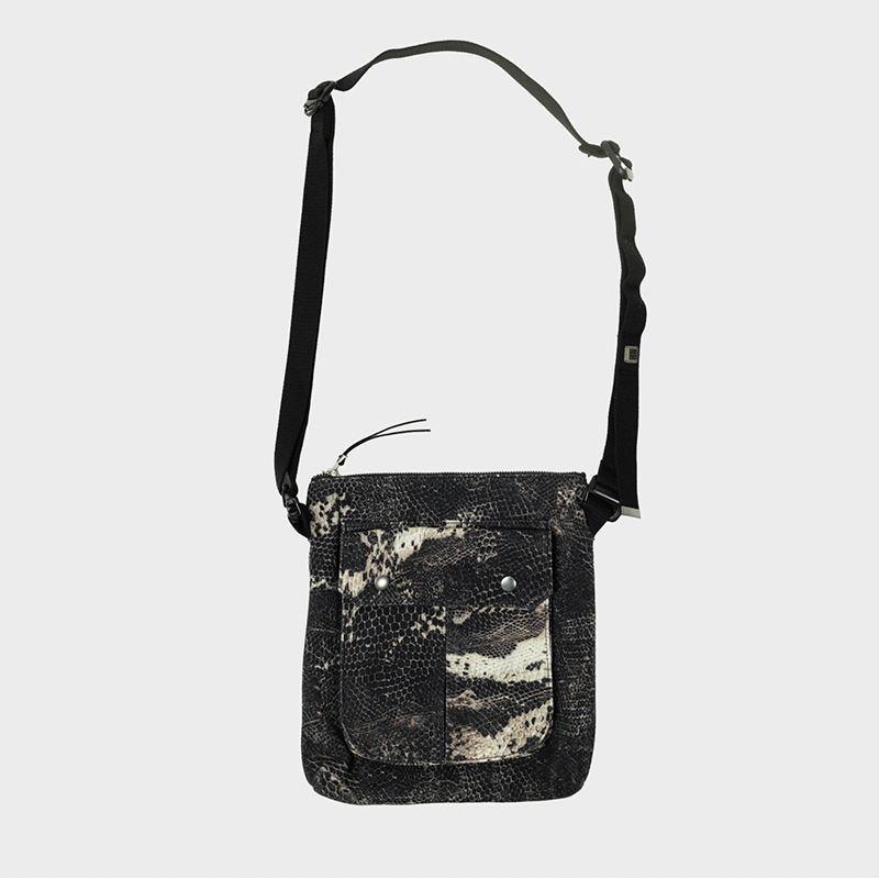 BLANK SET 蛇纹印花单肩包斜挎包男女同款休闲百搭时尚潮流小挎包