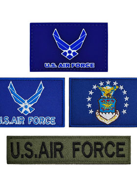 美国空军徽章U.S.AIRFORCE士气布贴刺绣魔术贴补丁袖标胸条战术风