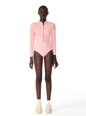 KAMENCAT粉色专业潜水服2MM湿衣连体防晒冲浪浮潜保暖水母泳衣女