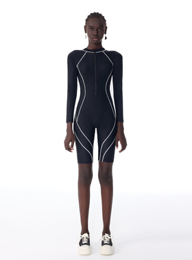 KAMENCAT连体泳衣女2026新款高级感竞速五分裤游泳馆专用运动泳衣