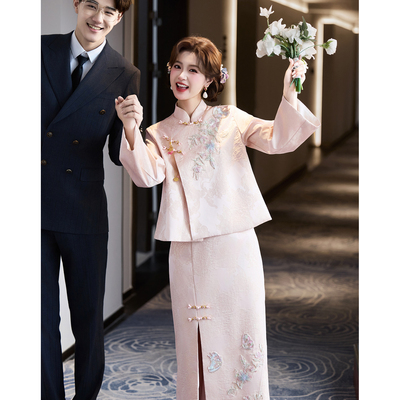 2025新款订婚礼服高级感小个子