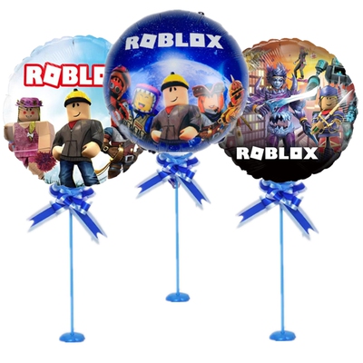 ROBLOX虚拟世界游戏主题罗布乐思男孩10周岁生日布置桌飘摆件装饰