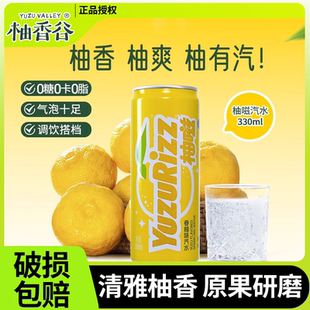 柚香谷宋柚汁300ml*24易拉罐装果汁双柚子汁胡柚汽水饮料乳酸菌