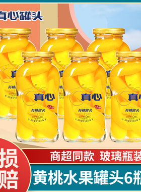 真心水果罐头黄桃多味248g*6