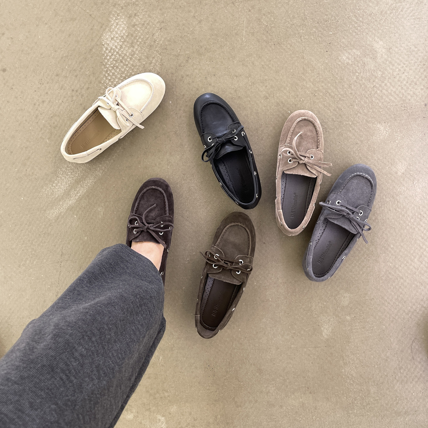 【CHICGIRL】复古老钱风系带圆头乐福鞋女软底百搭真皮通勤单鞋