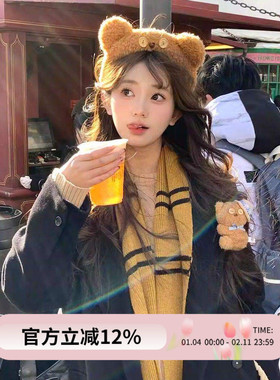 原版定制北京环球影城小熊tim发箍可爱卡通毛绒游玩拍照发卡头饰