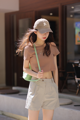 短袖百搭常规BM棉修身