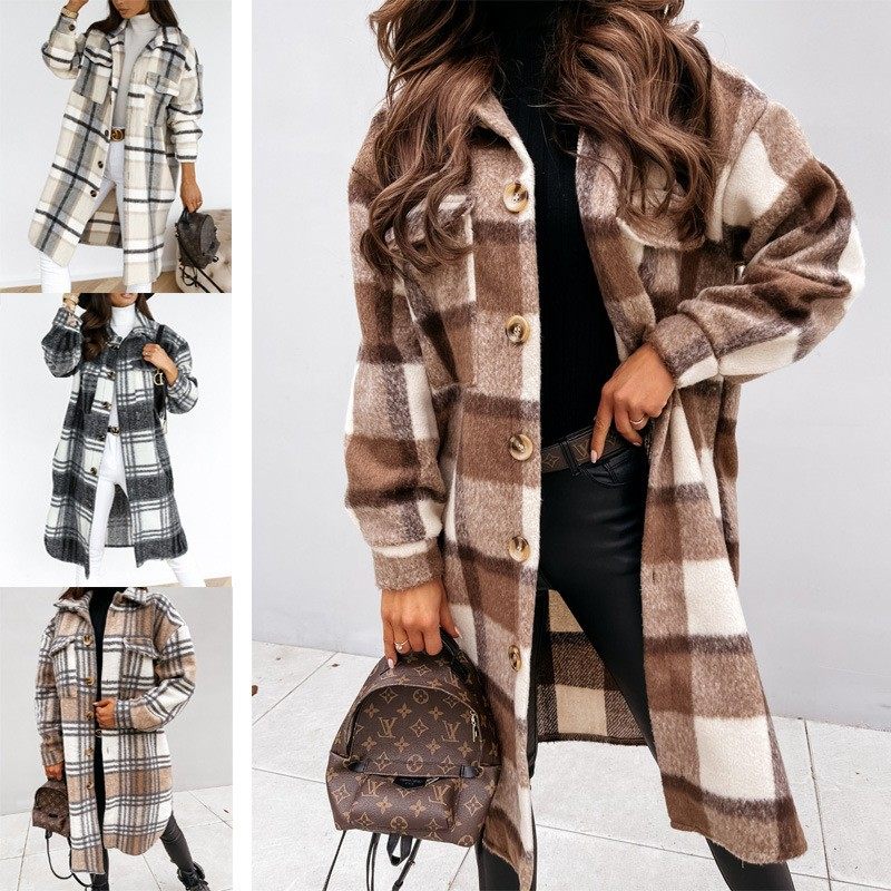 欧美爆款亚马逊冬季新款女装时尚格子单排扣粗纺毛呢外套,个性定制/设计服务/DIY,连衣裙加工定制,淘宝优惠券,粉丝福利购,淘宝优惠卷