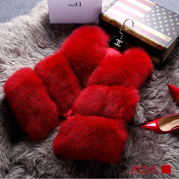 海宁仿皮草厂家仿狐狸毛皮草外套马甲獭兔毛水貂