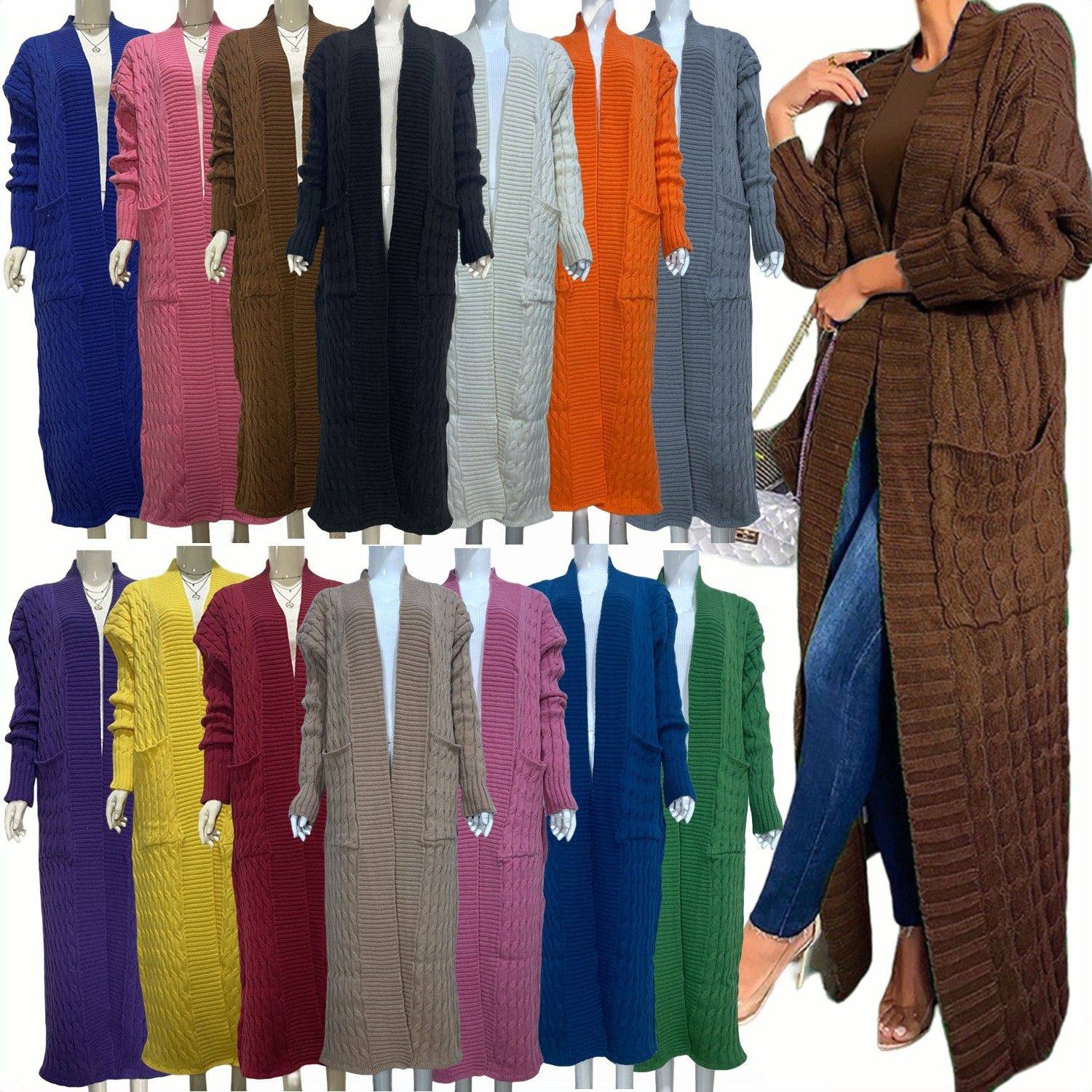 亚马逊跨境春秋冬新品欧美大码女装长袖宽松长款开衫针织毛衣外套,个性定制/设计服务/DIY,连衣裙加工定制,淘宝优惠券,粉丝福利购,淘宝优惠卷