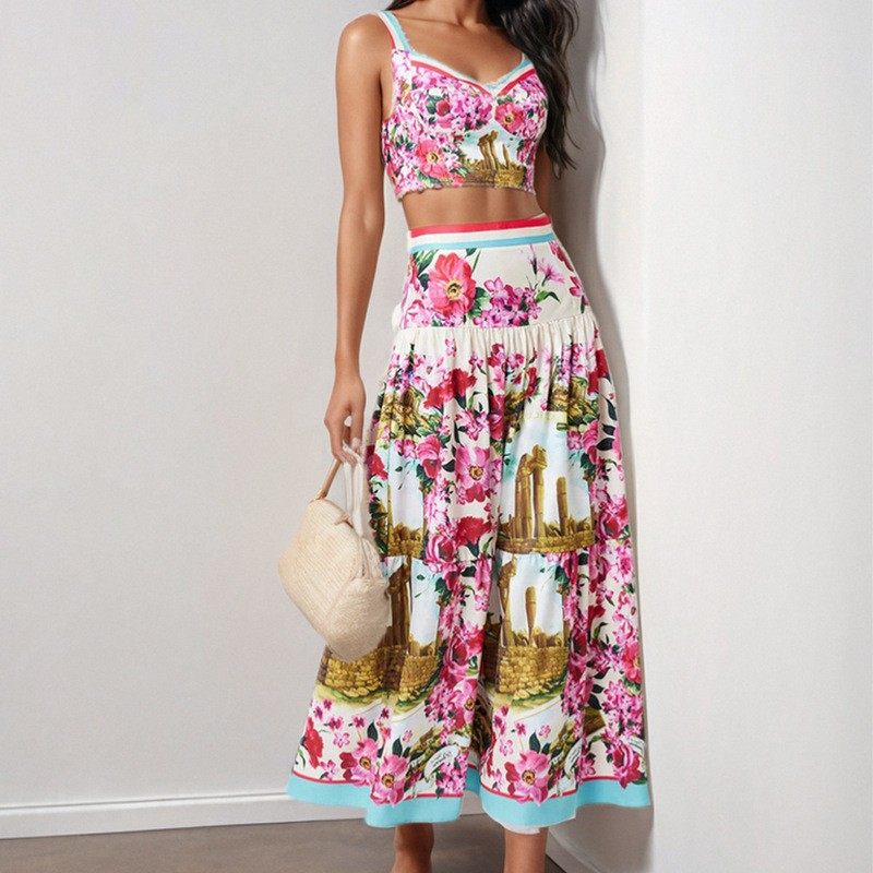 春季欧美女装性感拼接抹胸吊带+高腰半身裙时尚套装女两件套,个性定制/设计服务/DIY,连衣裙加工定制,淘宝优惠券,粉丝福利购,淘宝优惠卷