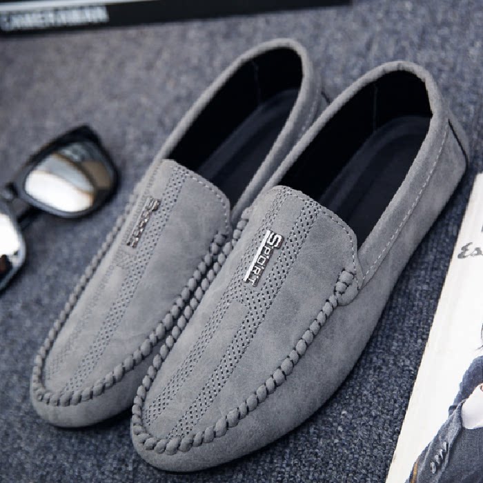 2026新款男士休闲乐福鞋韩版套脚懒人豆豆鞋时尚百搭男鞋休闲单鞋