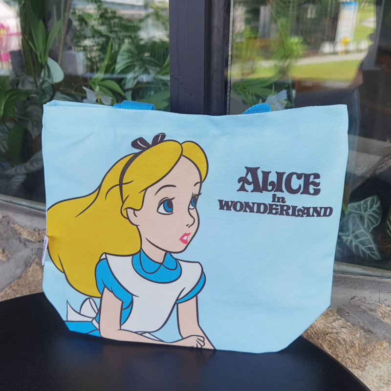 外贸原单中号帆布卡通拉链包学生补习袋环保购物袋手拎包收纳包