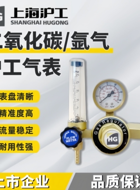 上海沪工二氧化碳气表氩气表36V压力表气表气体流量计减压表CO2