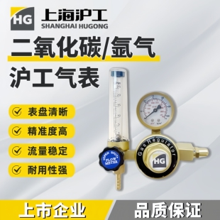 上海沪工二氧化碳气表氩气表36V压力表气表气体流量计减压表CO2
