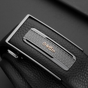 新款金利来皮带男士平滑扣腰带天地口裤带上螺丝款礼盒内穿款板扣