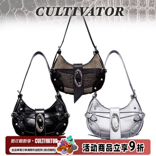 Cultivator原创小众复古撞色休闲设计感拼接单肩斜挎腋下包2025冬