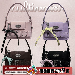cultivator原创小众复古撞色休闲百搭单肩斜跨手提腋下包2025夏新