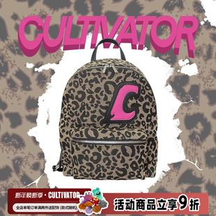 Cultivator原创街头潮流C标欧美豹纹休闲背包书包双肩包电脑包女
