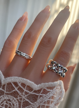 编织钻戒子日韩小众设计饰品时尚