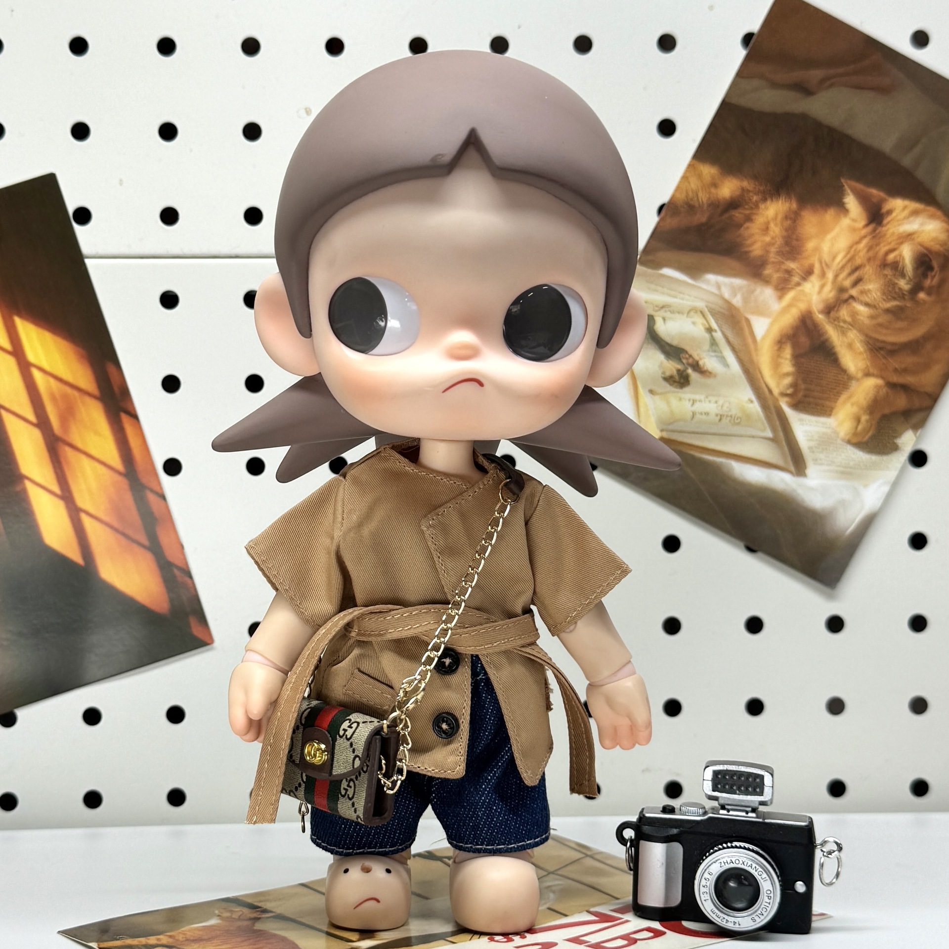 泡泡玛特Zsiga向往之处娃衣BJD1/8分17cm可动娃娃嘎子姐长款风衣
