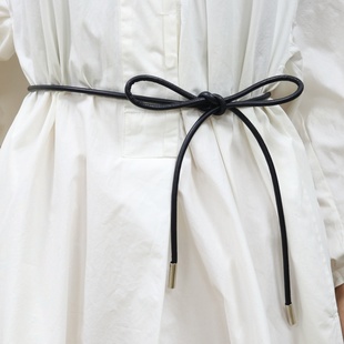 2025新款软皮绳腰带绳子女配裙子夏天连衣裙衬衫腰绳配饰高级感细