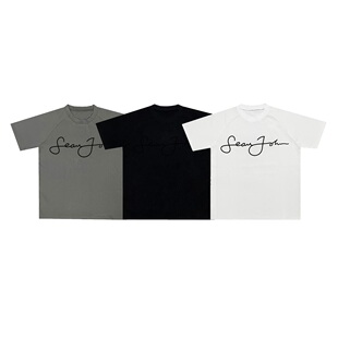 kanye yeezy联名Gosha签名秃鹫印花LOGO美式街头流行夏季百搭短袖