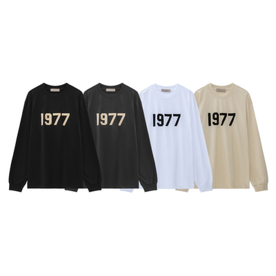 FOG FEAR OF GOD ESSENTIALS植绒1977印花LOGO青年男女小众长袖