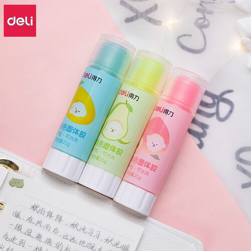 得力果冻固体胶ACR糖果色可爱8g