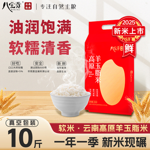 大米当季 新米云南八宝贡米高原羊玉脂米5kg香软粳米10斤真空包装