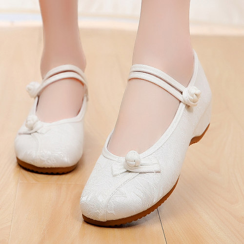 暗纹旗袍鞋圆头休闲单鞋