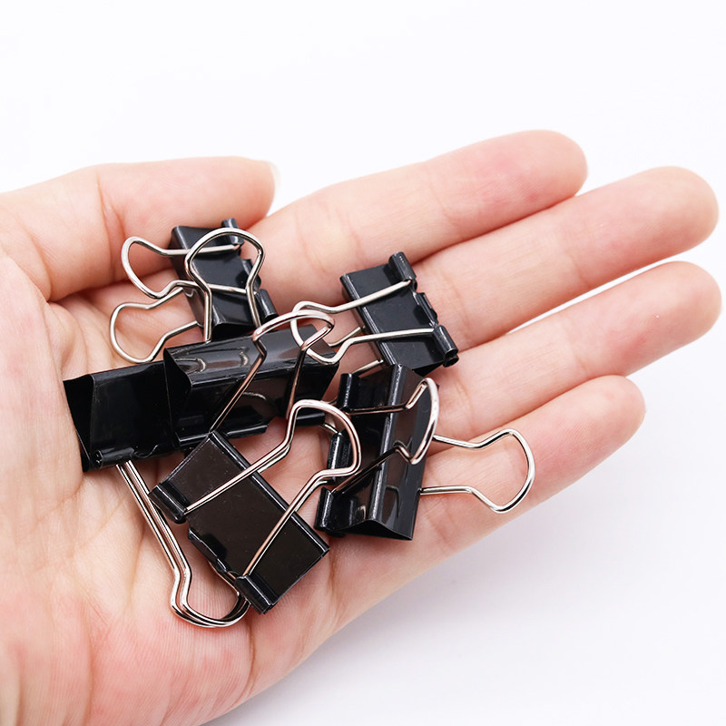 다이아몬드 블랙 롱 테일 클립 대형 페타 클립 15|19|25|32|41|51MM 소형 리버스 테일 클립 티켓 클립