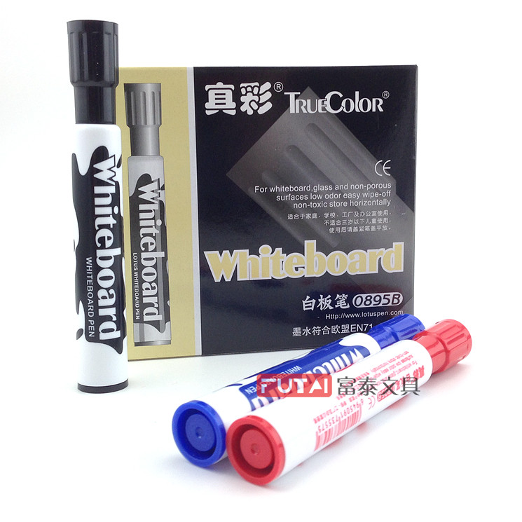 트루 컬러 화이트보드 펜 0895B 지울 수 있는 대형 펜 화이트보드 펜 트루 컬러 수성 펜 화이트보드 펜 지울 수 있는 마커 펜