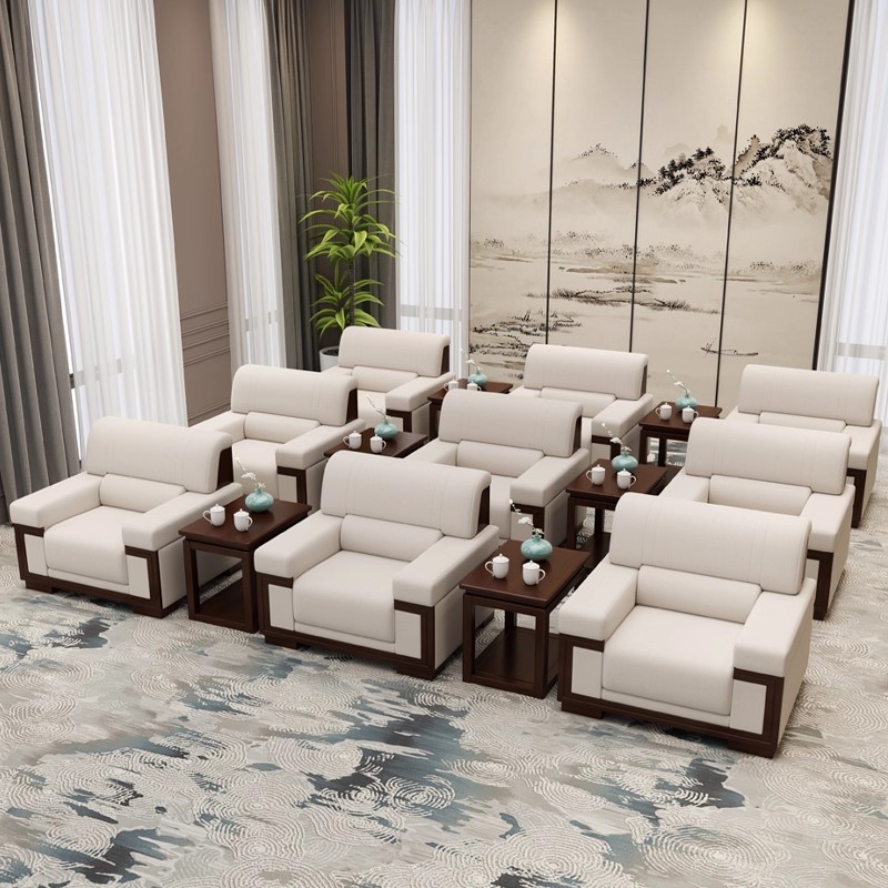 办公室沙发商务简约接待室会客洽谈会议室休息区单人沙发茶几组合