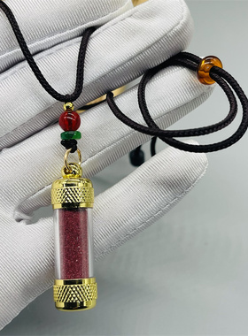 保真纯铜嘎乌盒朱砂吊坠项坠男女