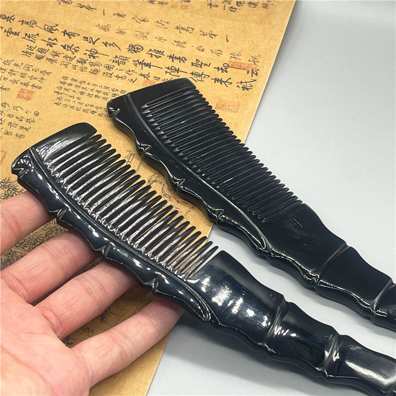 保真西藏手工天然牦牛角梳子家用防静电整角梳礼品男女按摩保健梳