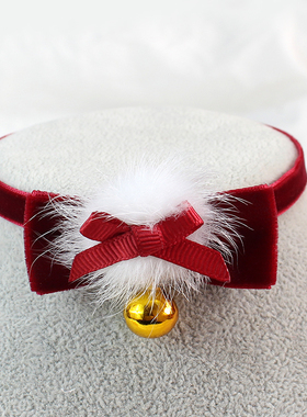 圣诞节丝绒蝴蝶结锁骨链项链颈带