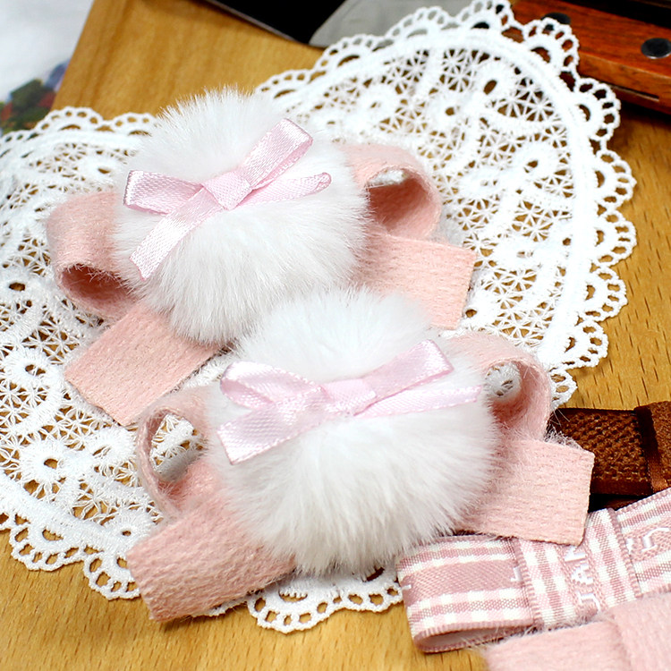 浅粉毛球毛绒蝴蝶结发夹对夹双马尾日系复古甜妹甜美发卡萝莉软妹,饰品/流行首饰/时尚饰品新,发饰,淘宝优惠券,粉丝福利购,淘宝优惠卷