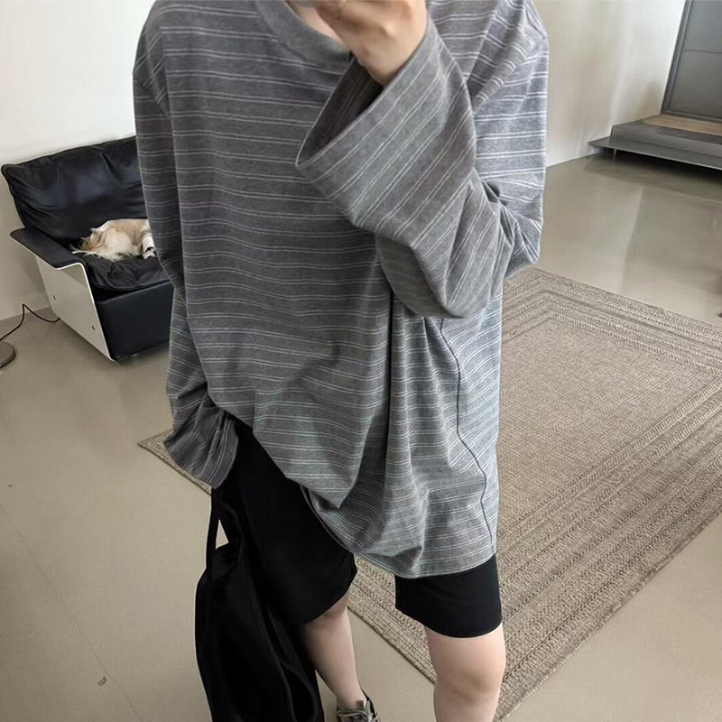 早秋巨好看穿搭长袖t恤宽松上衣