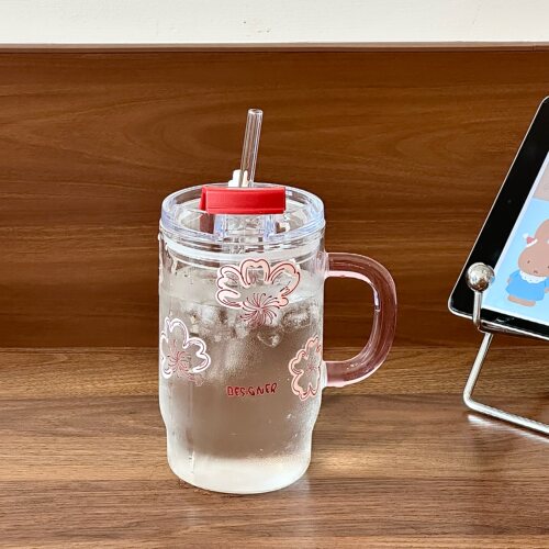 ins风水杯女生高颜值玻璃杯手提