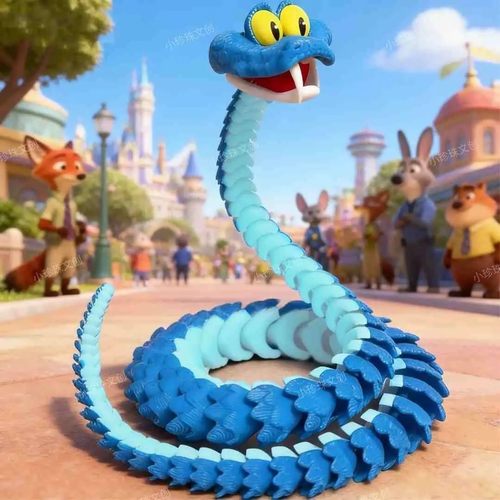 疯狂动物城2Gary盖瑞一条蛇3d打