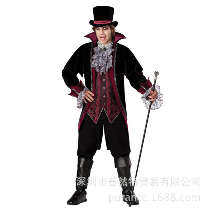 万圣节男款吸血鬼德古拉cos